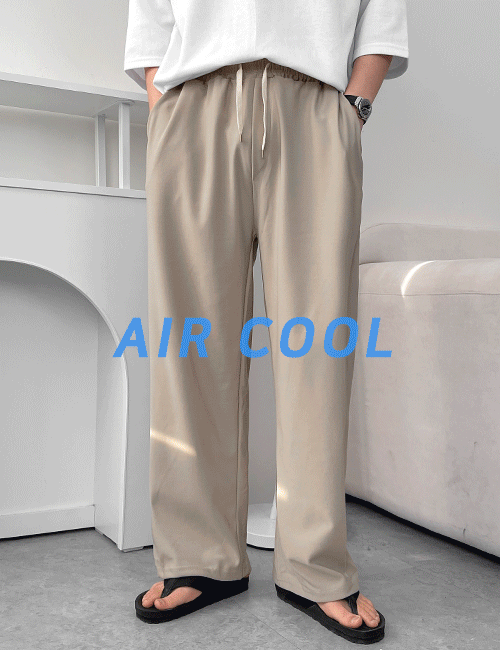 [AIR COOL]통밴딩와이드 쿨슬랙스 (4 colors)